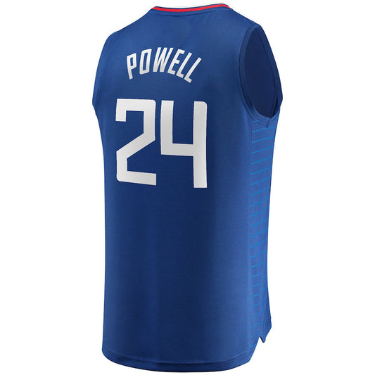 LA.Clippers #24 Norman Powell Fanatics Branded 2021-22 Fast Break Replica Jersey  Icon Edition Royal Stitched American Basketball Jersey