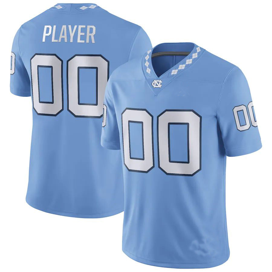 Custom N.Carolina Tar Heels Jordan Brand Pick-A-Player NIL Replica Carolina Blue Football Jersey American Stitched College Jerseys