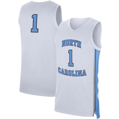 #1 N.Carolina Tar Heels Jordan Brand Replica Jersey White Stitched American College Jerseys