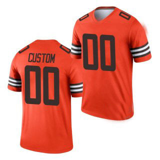 Custom Orange C.Browns ACTIVE PLAYER Custom Inverted Legend Jersey Stitched American Football Jerseys