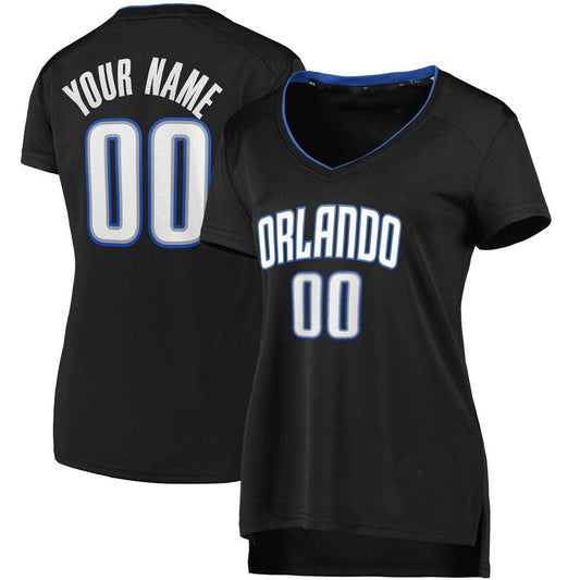 Custom O.Magic Fanatics Branded Women's 2019 Fast Break Replica Black Icon Edition Stitched Basketball Jersey