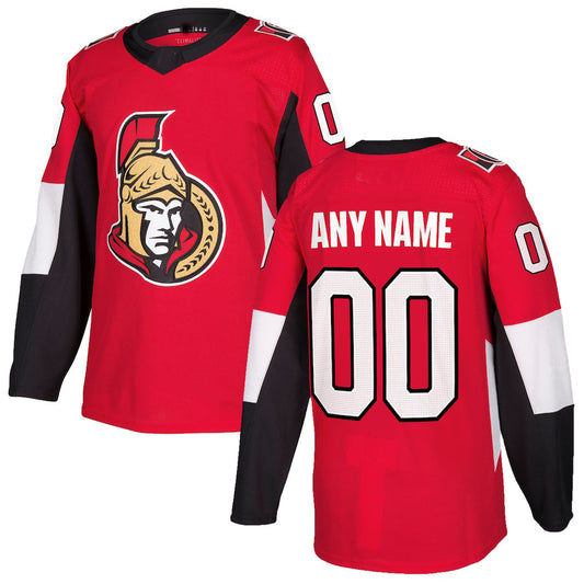 Custom O.Senators Authentic Jersey Red Stitched American Hockey Jerseys