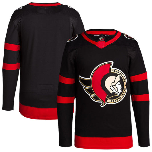 O.Senators Home Primegreen Authentic Pro Blank Jersey  Black Stitched American Hockey Jerseys