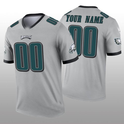 Football Jerseys P.Eagles Custom Silver Inverted Legend Jersey American Stitched Jerseys