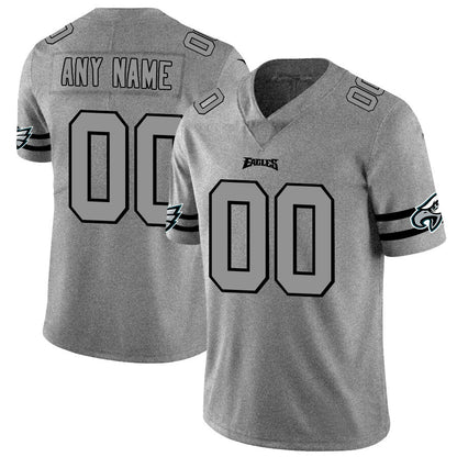 Football Jerseys P.Eagles Customized 2019 Gray Gridiron Gray Vapor Untouchable Limited Jersey American Stitched Jerseys