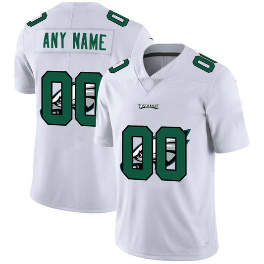 Custom P.Eagles White Team Big Logo Vapor Untouchable Limited Jersey Stitched American Football Jerseys