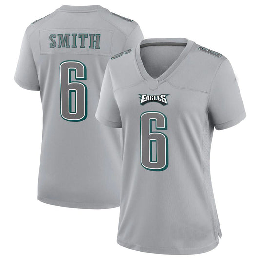 P.Eagles #6 DeVonta Smith Gray Atmosphere Fashion Game Jersey Stitched American Football Jerseys