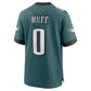 P.Eagles #0 Bryce Huff Game Player Jersey - Midnight Green Stitched American Football Jerseys