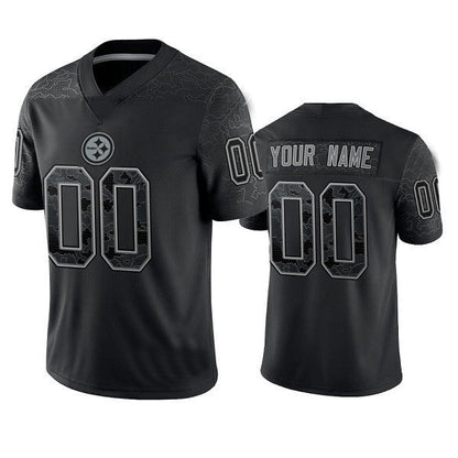 Football Jerseys Custom P.Steelers Active Player  Reflective Limited Jersey American Stitched Jerseys