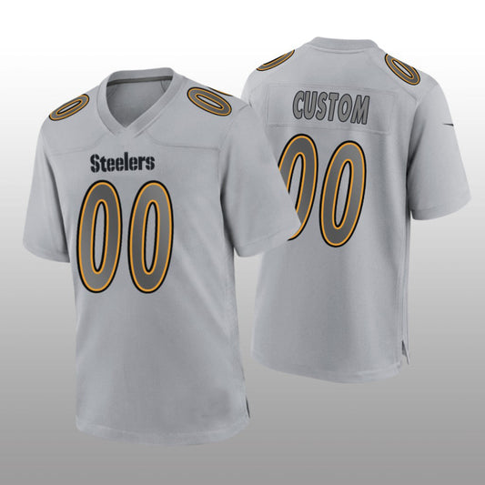 Football Jerseys P.Steelers Custom Gray Atmosphere Game Jersey American Stitched Jerseys