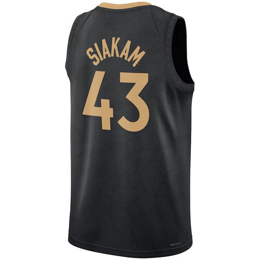 T.Raptors #43 Pascal Siakam Unisex  Swingman Jersey City Edition Black Stitched American Basketball Jersey