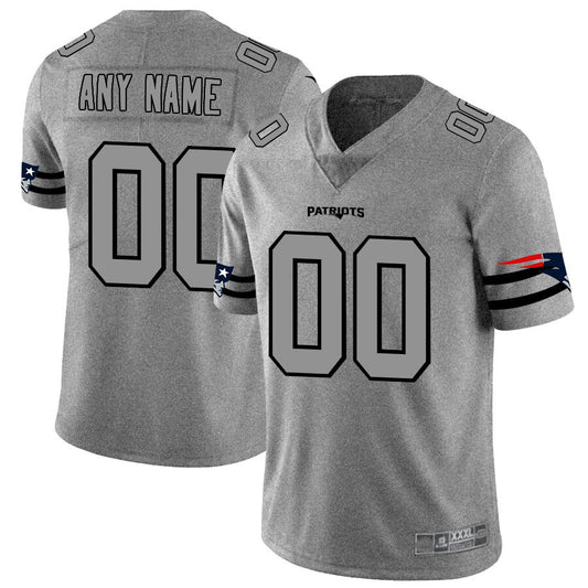 NE.Patriots Customized 2019 Gray Gridiron Gray Vapor Untouchable Limited Jersey Stitched Football Jerseys
