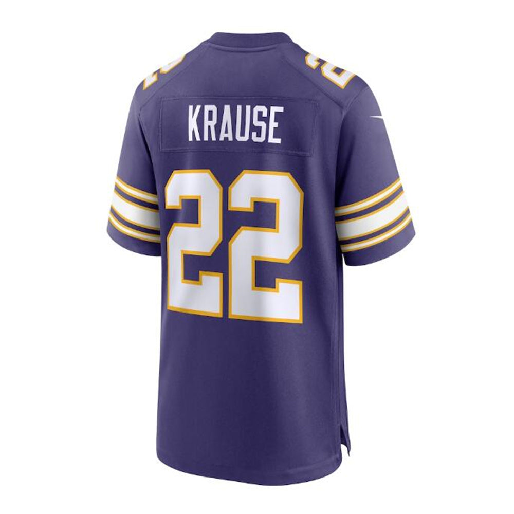 MN.Vikings #22 Paul Krause Classic Retired Player Jersey - Purple Stitched American Football Jerseys