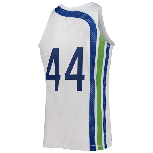 A.Hawks #44 Pete Maravich Mitchell & Ness 1970-71 Hardwood Classics Swingman Jersey White Stitched American Basketball Jersey