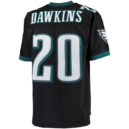 P.Eagles #20 Brian Dawkins Mitchell & Ness Black Big & Tall 2004 Retired Player Replica Jersey Stitched American Football Jerseys