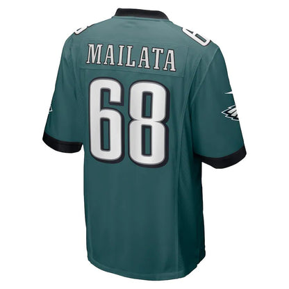 P.Eagles #68 Jordan Mailata Midnight Green Game Jersey Stitched American Football Jerseys