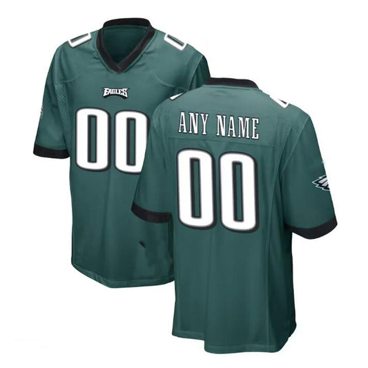 Custom P.Eagles Midnight Green Game Jersey Stitched American Football Jerseys