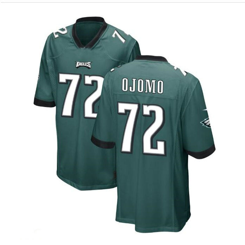 P.Eagles #72 Moro Ojomo Game Jersey - Midnight Green Stitched American Football Jerseys