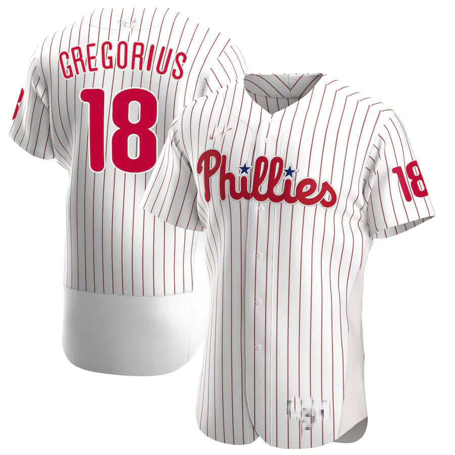 Philadelphia Phillies #18 Didi Gregorius White Home Authentic Player Jersey Baseball Jerseys