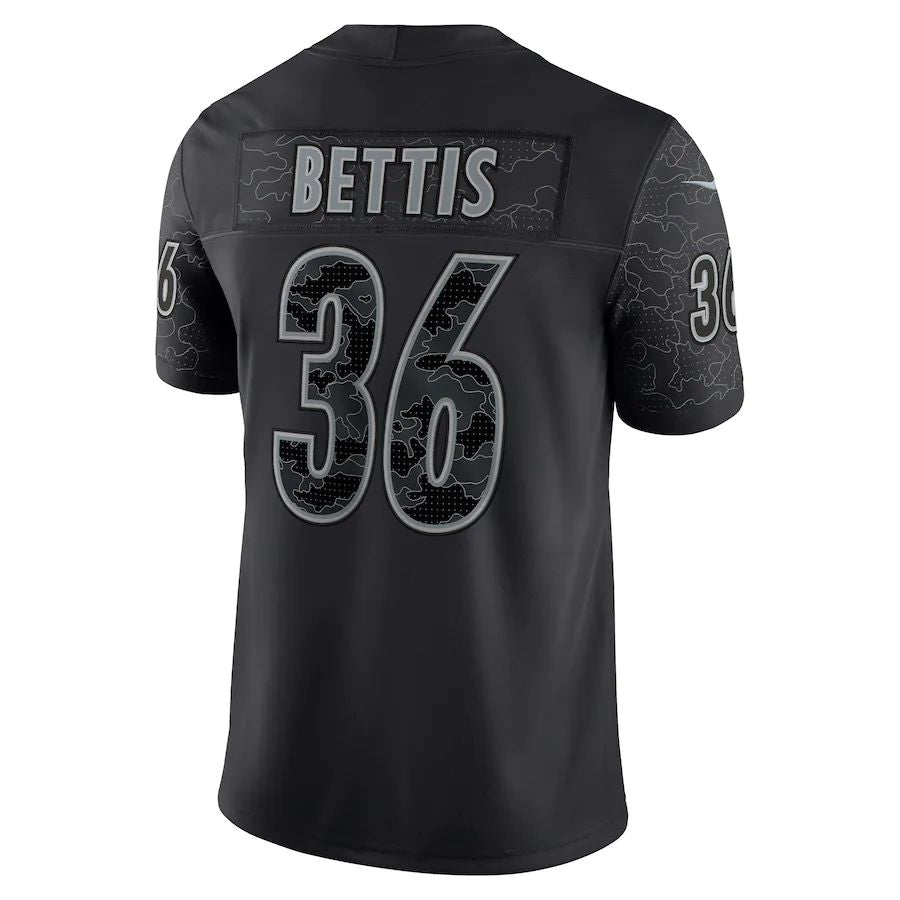 P.Steelers #36 Jerome Bettis  Black Retired Player RFLCTV Limited Jersey Stitched American Football Jerseys