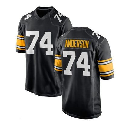 P.Steelers #74 Spencer Anderson Alternate Game Jersey - Black Stitched American Football Jerseys