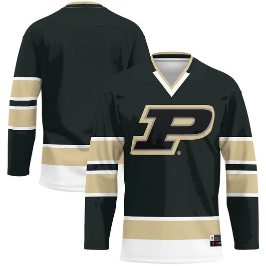 Purdue Boilermakers Hockey Jersey Black Stitched American College Jerseys