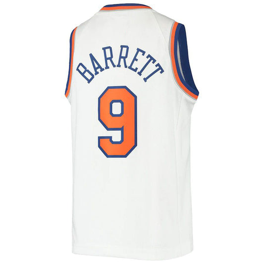 NY.Knicks #9 RJ Barrett  2019-20 Swingman Jersey  Association Edition White Stitched American Basketball Jersey