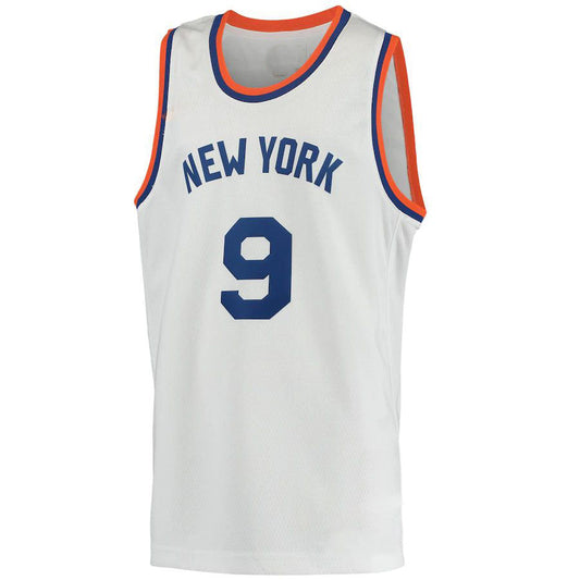 NY.Knicks #9 RJ Barrett   2021-22 Swingman Player Jersey Classic Edition White Stitched American Basketball Jersey