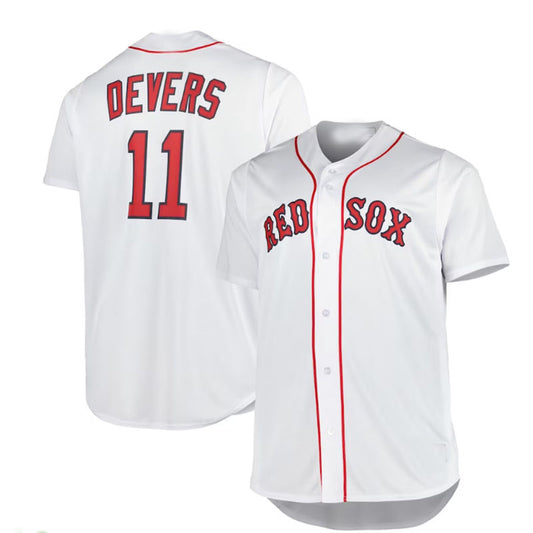 Boston Red Sox  #11 Rafael Devers Big & Tall Replica Player Jersey - White Baseball Jerseys