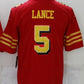 Men's #5 Trey Lance SF.49ers Limited Stitched Jerseys