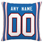 Custom B.Bills Pillow Royal Football Team Decorative Throw Pillow Case Print Personalized Football Style Fans Letters & Number Birthday Gift Football Pillows