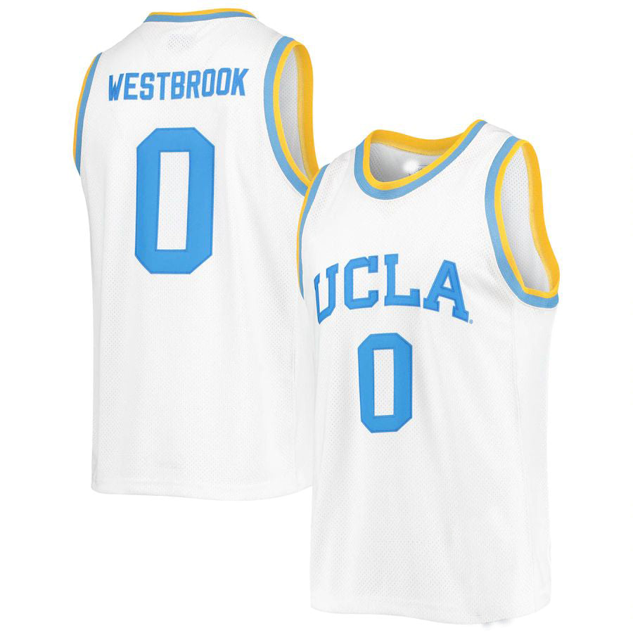 U.Bruins #0 Russell Westbrook Original Retro Brand Commemorative Classic Basketball Jersey White Stitched American College Jerseys