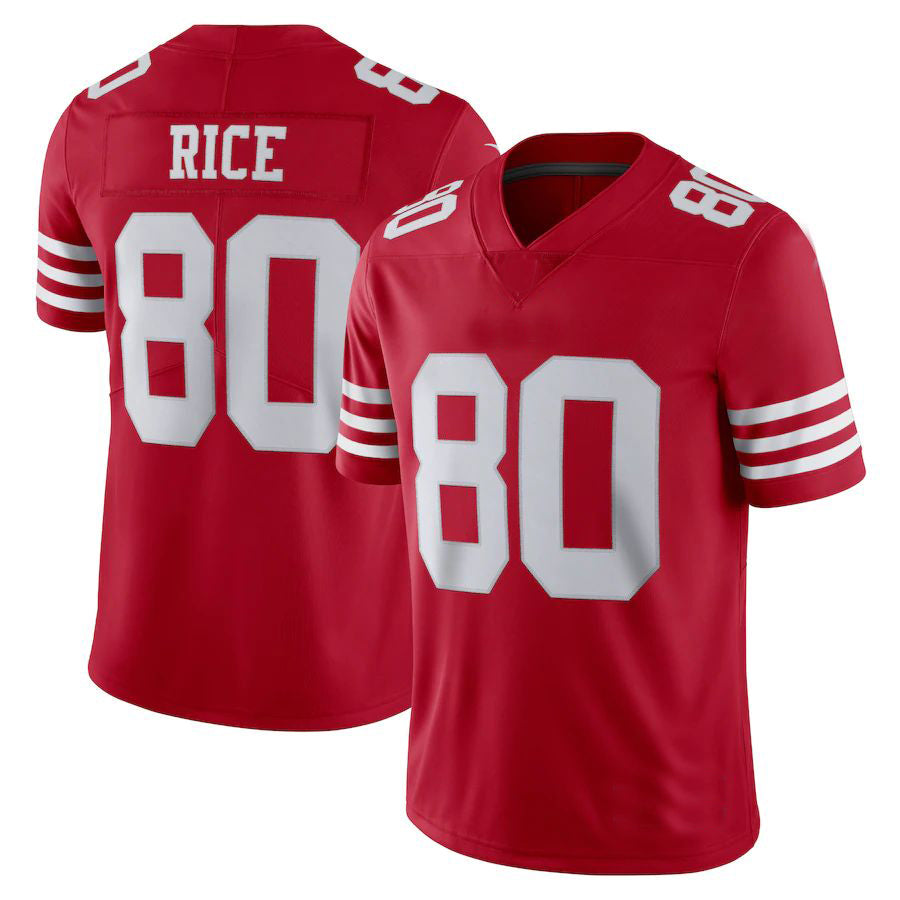 SF.49ers #80 Jerry Rice Scarlet Vapor Limited Retired Player Jersey Stitched American Football Jersey