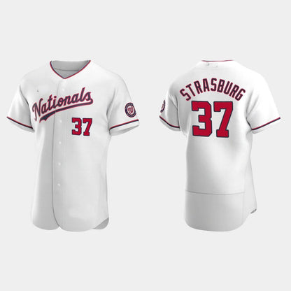 #37 STEPHEN STRASBURG WASHINGTON NATIONALS AUTHENTIC ALTERNATE JERSEY – WHITE Baseball Jerseys