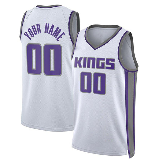 Custom S.Kings Unisex  Swingman Custom Jersey  Association Edition White Stitched Basketball Jersey