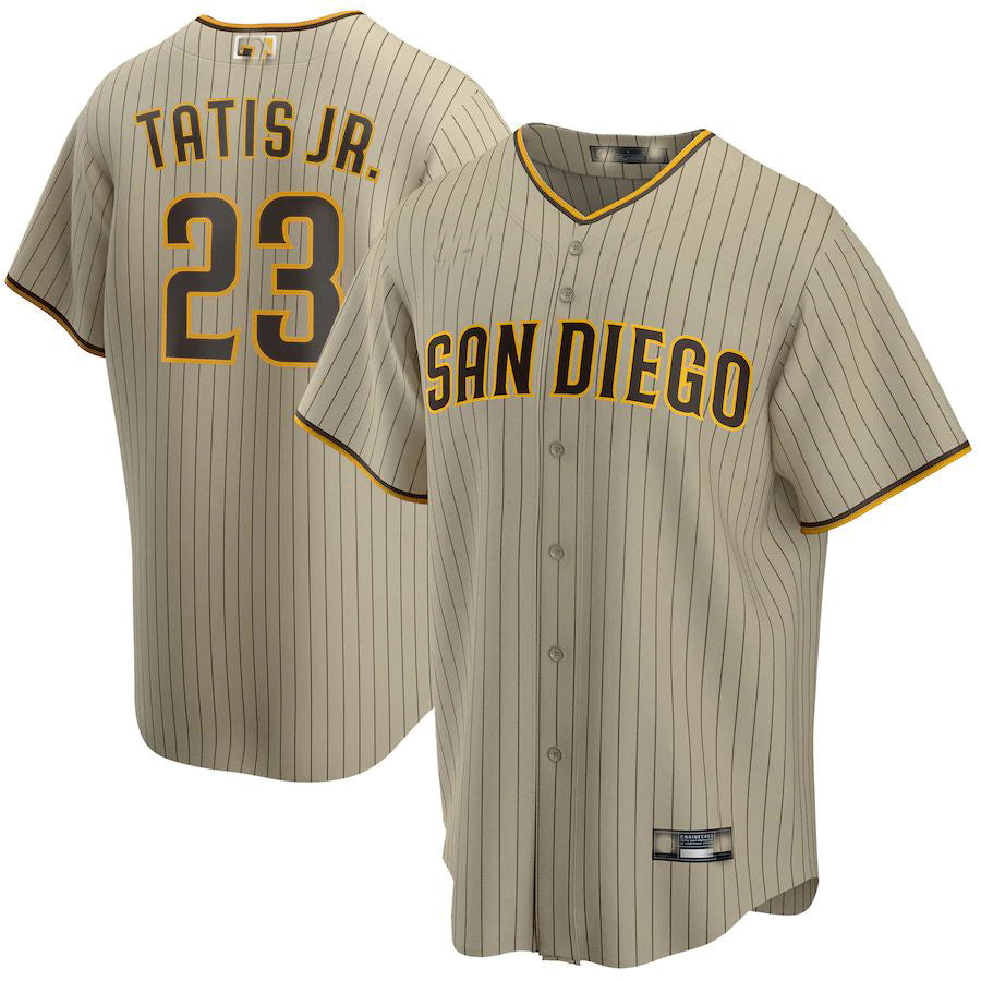 San Diego Padres #23 Fernando Tatis Jr. Brown Road Replica Player Jersey Baseball Jerseys