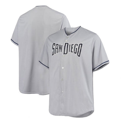 San Diego Padres Majestic Road Official Cool Base Jersey - Gray Baseball Jerseys