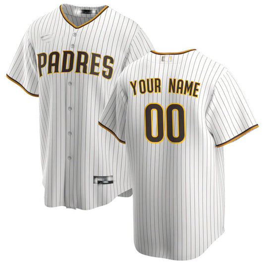 Custom San Diego Padres White Replica Custom Jersey Baseball Jerseys