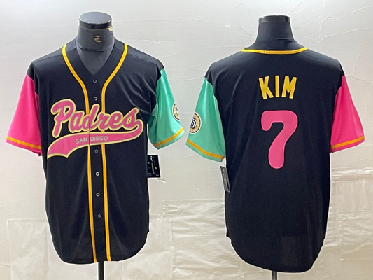 San Diego Padres #7 Ha Seong Kim Black NEW 2023 City Connect Cool Base Stitched Jerseys Baseball Jersey