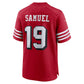 SF.49ers #19 Deebo Samuel Scarlet 75th Anniversary Alternate Red Stitched Game Jersey