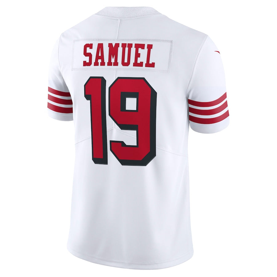 SF.49ers #19 Deebo Samuel Scarlet 75th Anniversary Alternate Red Stitched Game Jersey