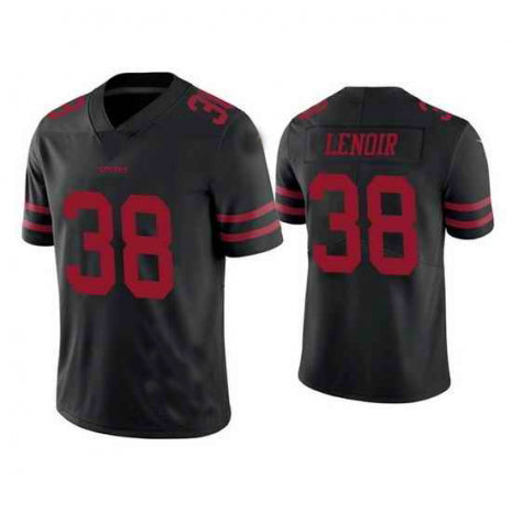SF.49ers #38 Deommodore Lenoir Black Vapor Untouchable Limited Jersey Stitched American Football Jerseys