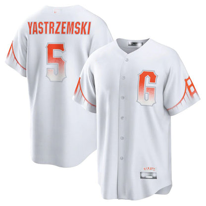 San Francisco Giants #5 Mike Yastrzemski White City Connect Replica Player Jersey Baseball Jerseys