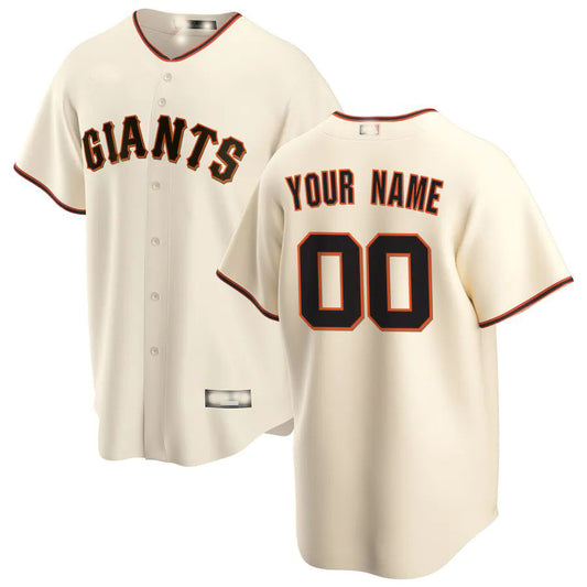 Custom San Francisco Giants Cream Home Replica Custom Jersey Baseball Jerseys