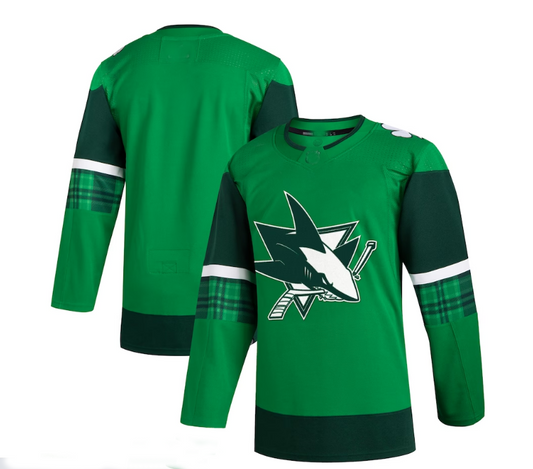 S.Jose Sharks 2023 St. Patrick's Day Primegreen Authentic Jersey - Kelly Green Stitched American Hockey Jerseys