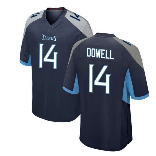 T.Titans #14 Colton Dowell Game Jersey - Navy Stitched American Football Jerseys