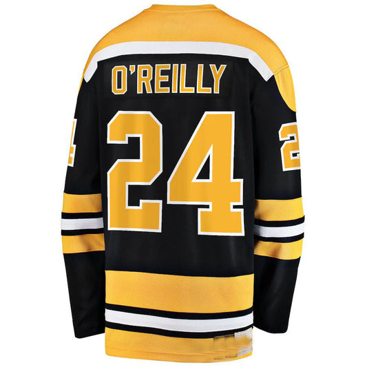 B.Bruins #24 Terry O'Reilly Fanatics Branded Premier Breakaway Retired Player Jersey  Black Stitched American Hockey Jerseys