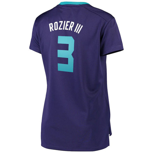 C.Hornets #3 Terry Rozier III Fanatics Branded Fast Break Replica Jersey Purple Statement Edition Stitched American Basketball Jersey