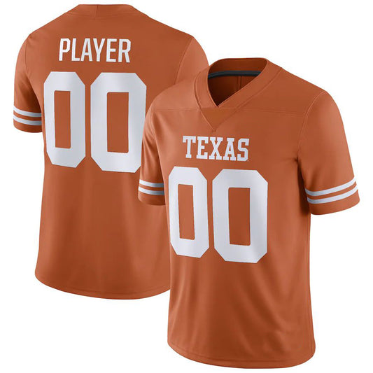 Custom T.Longhorns Pick-A-Player NIL Replica Football Jersey Texas Orange Stitched American College Jerseys