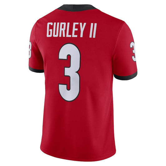 G.Bulldogs #3 Todd Gurley II Alumni Name & Number Game Jersey Red Stitched American College Jerseys